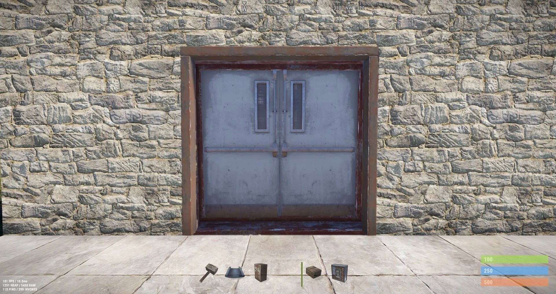 Sheet metal door is crucial for force wipe in Rust (Image via Facepunch Studios)